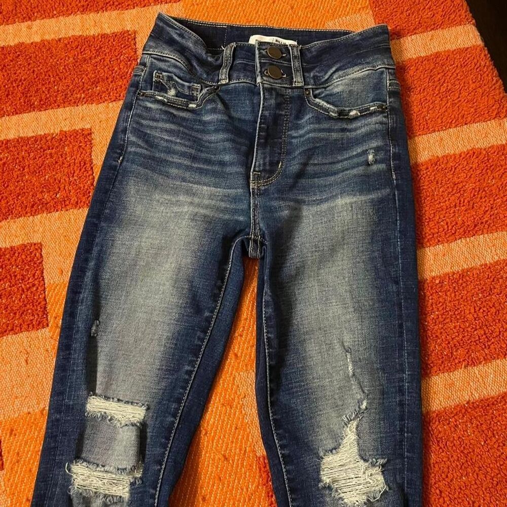 BKE Billie Slim Fit High Rise Distressed Jeans Women's Size 24 - Picture 6 of 6